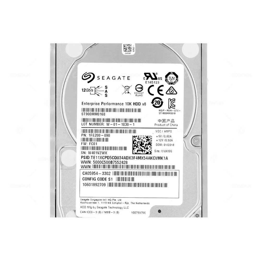 CA08226-E816 FUJITSU HARD DRIVE 900GB 10K 2.5 SFF 12G SAS CA05954-3302, 1FE200-090, ST900MM0168